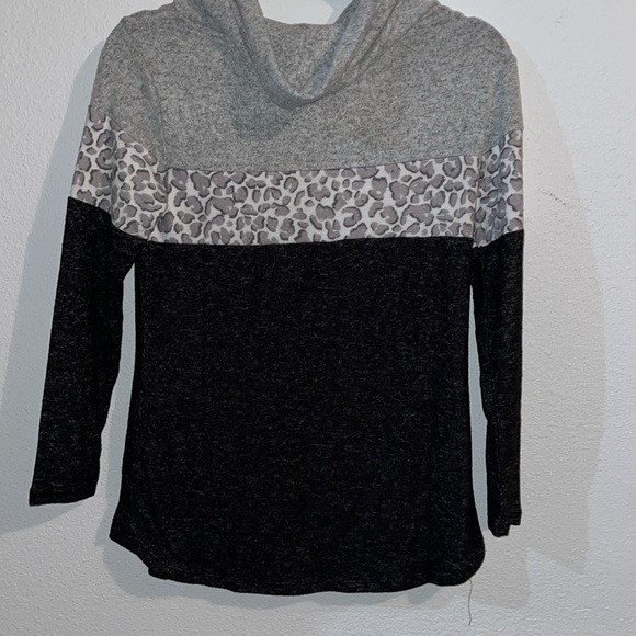 Market & Spruce Womens top Black Size XSP Cameron Cowl Neck Brush Knit Stitch Fi - Picture 4 of 4
